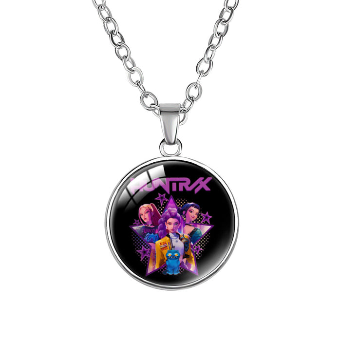 Wholesale KPOP Anime Crystal Pendant choker necklace