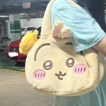 Wholesale Cute cartoon embroidered plush bag, single shoulder crossbody bag, transparent backpack wholesale