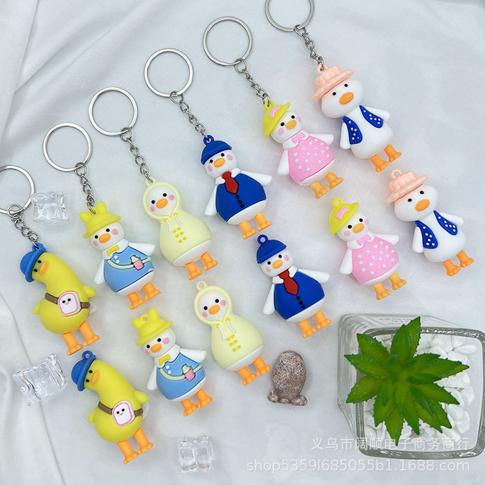 Wholesale Cartoon  Keychain Pendant  Keychain Backpack Duck Keychain Pendant