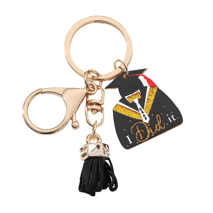 Wholesale Acrylic Graduation Tassel Keychain JDC-KC-RongRui020