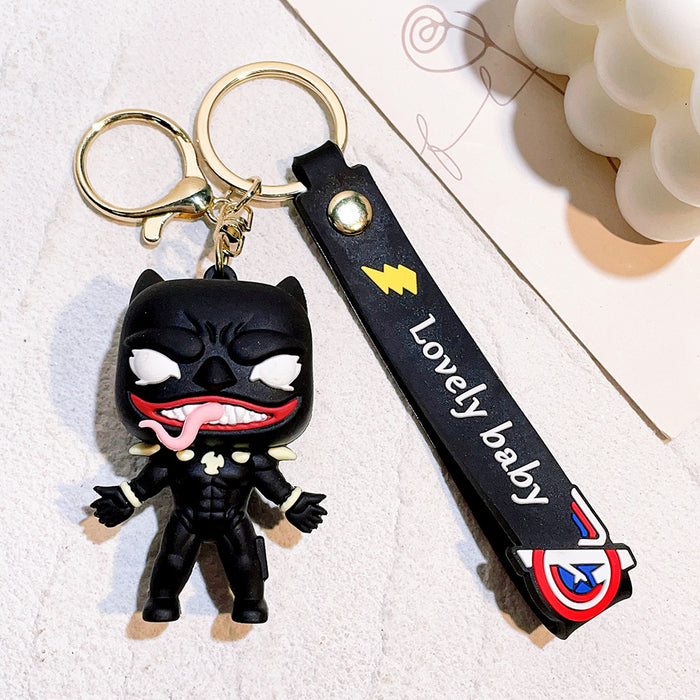 Wholesale Silicone Cartoon Doll Keychain JDC-KC-Qiwei024