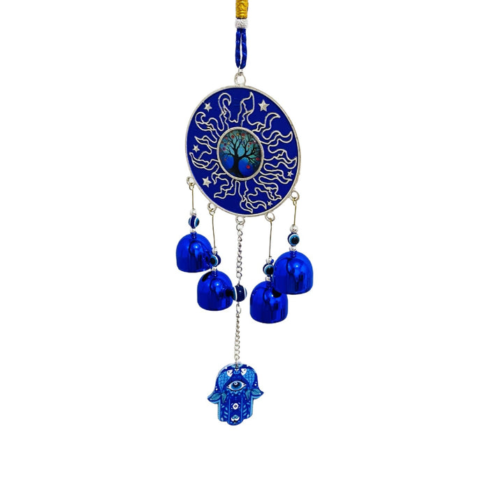 Wholesale Devil Eye Wind Chimes Blue Eye Bell Tassel Pendant