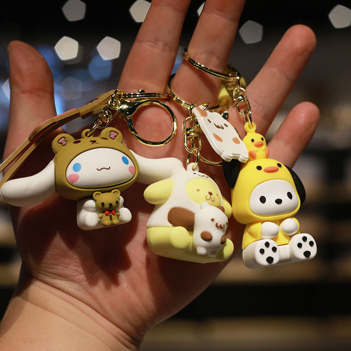 Wholesale Cartoon Doll Silicone Keychain JDC-KC-NiuTe001