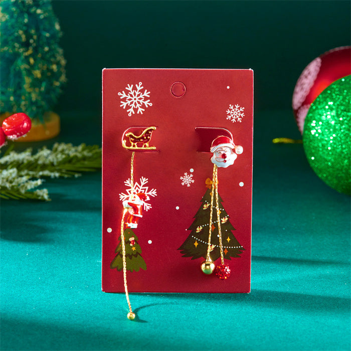 Wholesale Stylish Christmas Tassel Earrings Alloy Elk Design Party Jewelry Gift