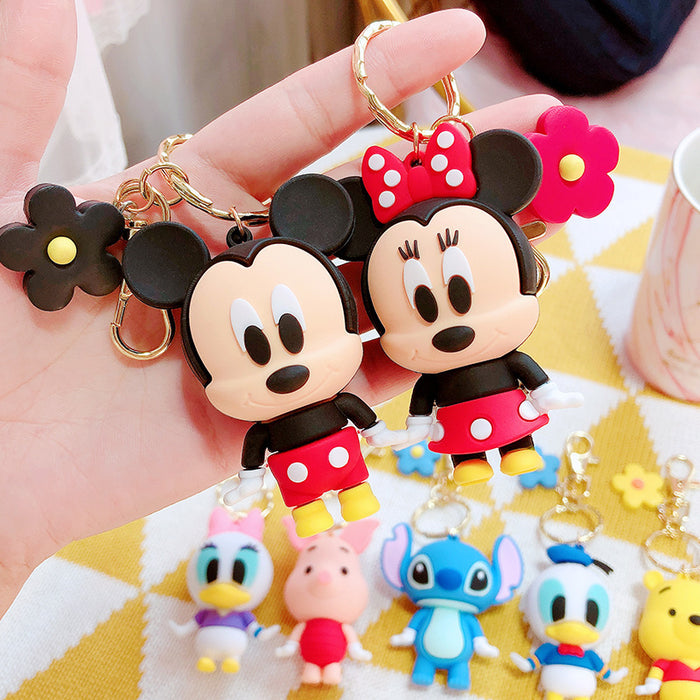 Wholesale  cartoon silicone key ring  accessories couple gifts