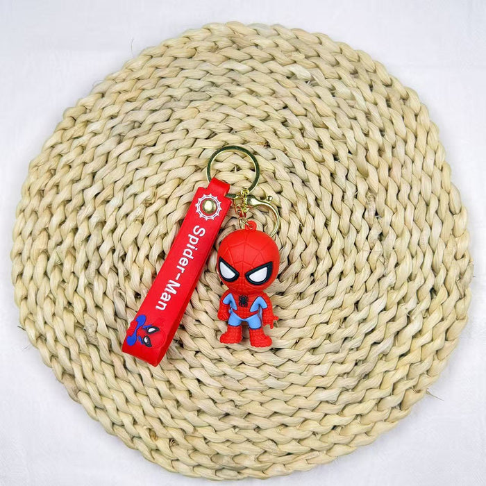 Wholesale PVC Cartoon Keychain Pendant Superhero Bag Charm Car Key Accessory Kids Gift