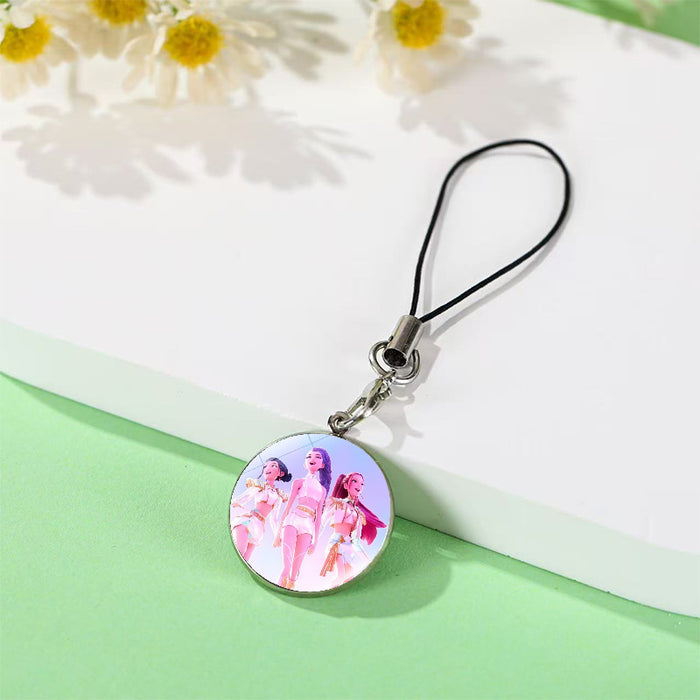 Wholesale K-pop anime crystal phone charm Keychains