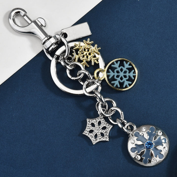 Wholesale Cute rhinestone-encrusted fruit-shaped metal keychain