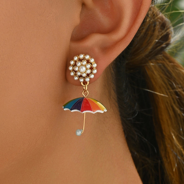 Wholesale Advanced colored earrings, fashionable hanging earrings, pearls