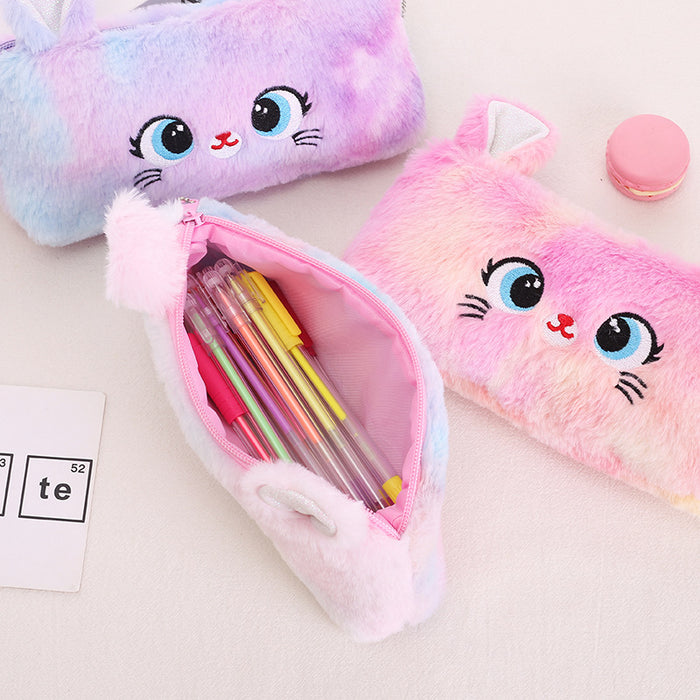 Wholesale Cat Large Capacity Cartoon Creative Simple Stationery Pencil Case JDC-PB-SM001