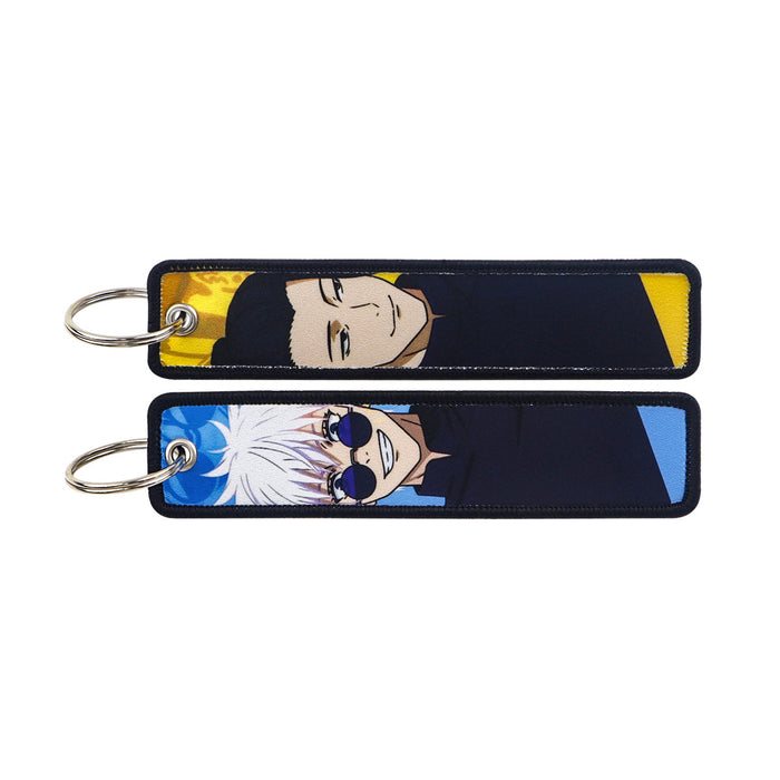 Wholesale  Woven Label Keychain Lanyard Office Id Badge Woven Fabric Accessory Pendant
