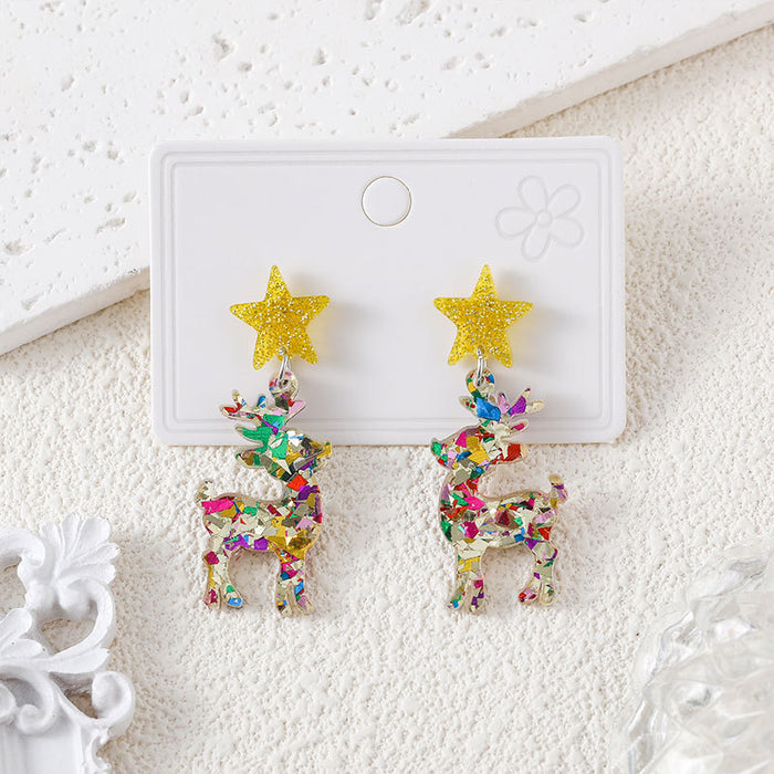 Wholesale Christmas earrings cute cute earrings Christmas tree snowflake women fashion jewelry