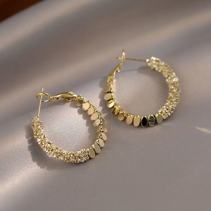 Wholesale Broken Silver Big Ear Ring Earrings Women's Autumn and Winter