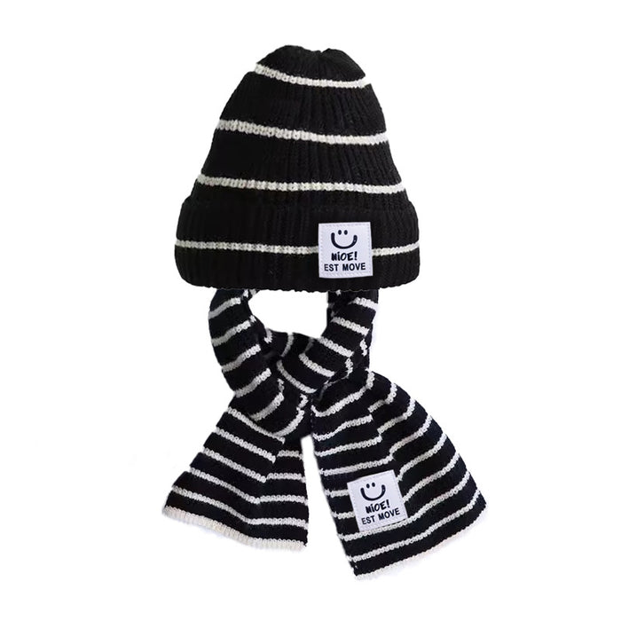 Wholesale Winter Striped Children's Hat Scarf Two Piece Set JDC-SF-Jieh001