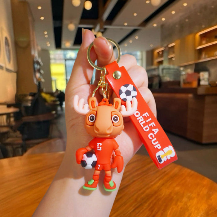 Wholesale Mascot doll keychain toy pendant soccer ball