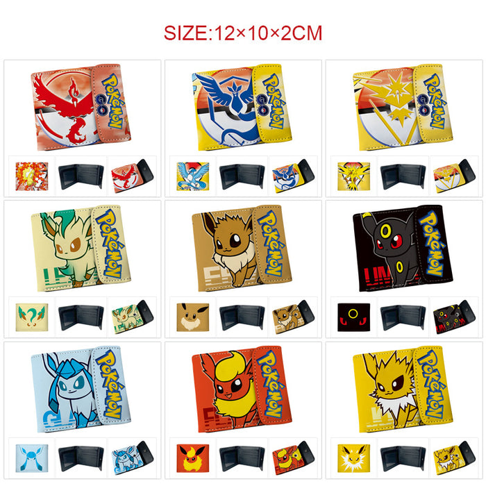 Wholesale Anime Snap Button PU Leather Short Wallet Unisex Card Coin Purse Trendy Boutique Gift