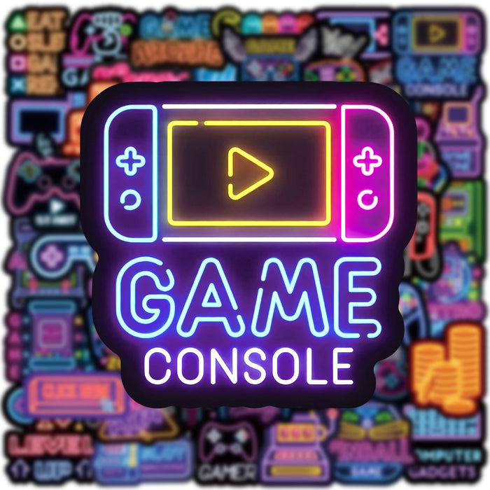 Wholesale 100pcs Neon Game Controller Graffiti Stickers Luggage Car Notebook Skateboard Water Cup Waterproof Decorative Stickers