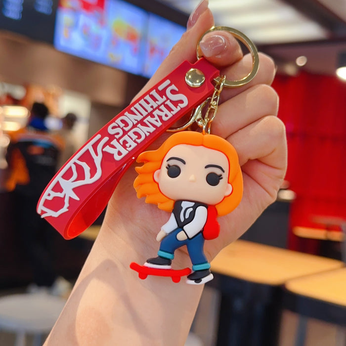 Wholesale PVC Keychain Cartoon Doll Bag Charm Car Key Accessory Gift