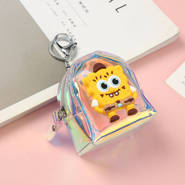 Wholesale PU Cartoon Laser Coin Purse Keychain JDC-KC-YiK012