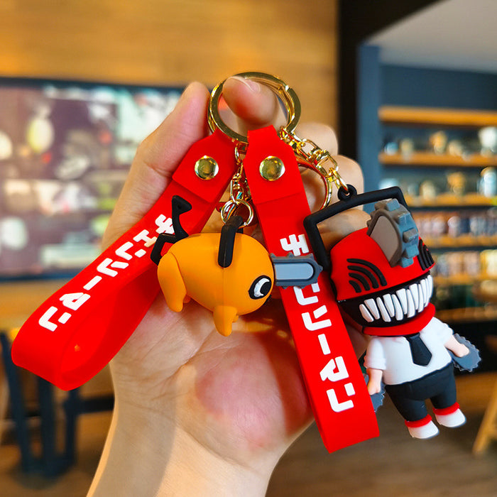 Wholesale Cartoon 3D Doll Rubber Keychain JDC-KC-Tingm040