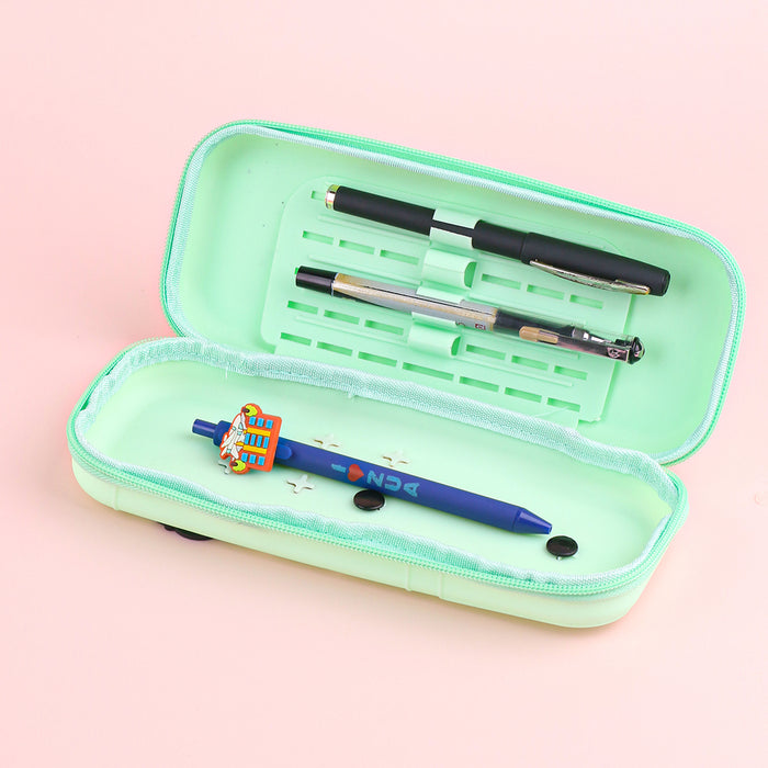 Wholesale Cute Cartoon Silicone Pencil Case DIY Creative Students Stationery Organizer Bag MOQ≥10