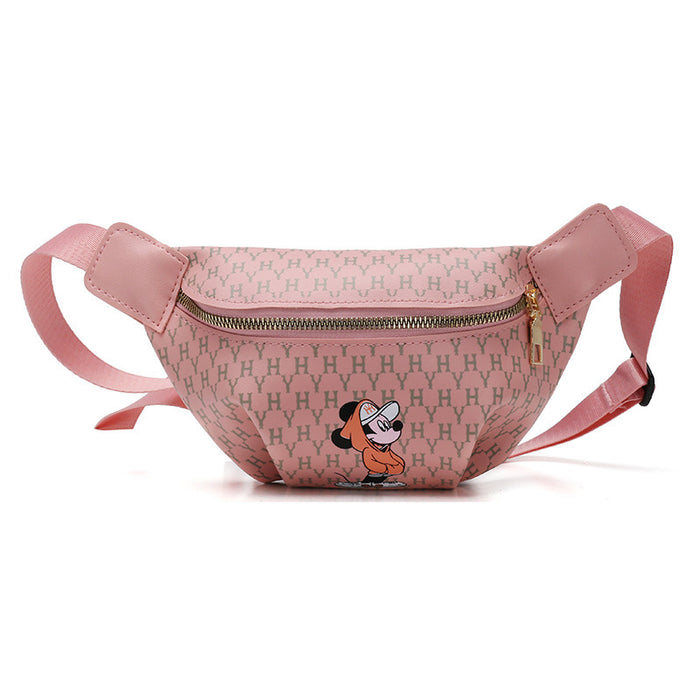 Wholesale PU Children's Chest Bag Cartoon Printed Waist Bag Crossbody Bag JDC-SD-YuanDuo005