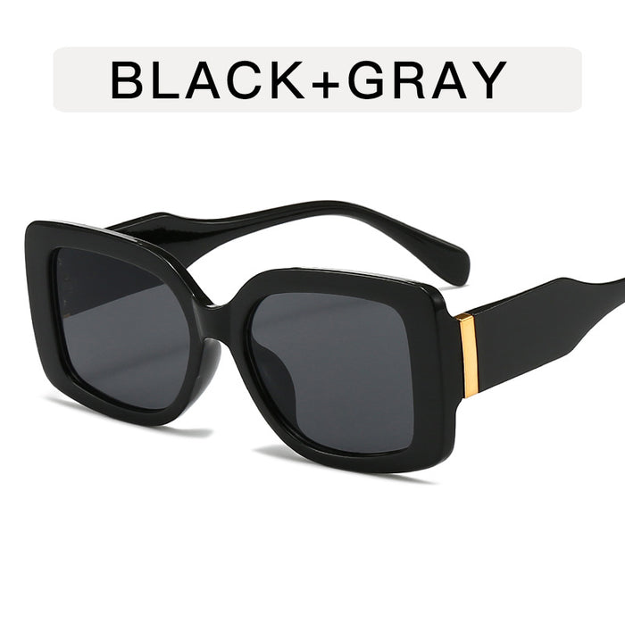Wholesale Box retro sun personality gradient color high-end sunglasses large frame trendy street photography glasses