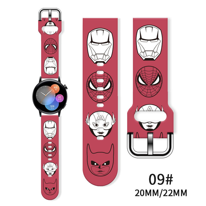 Wholesale Printed Silicone Watch Strap Wrist Strap JDC-WD-NuoQi065