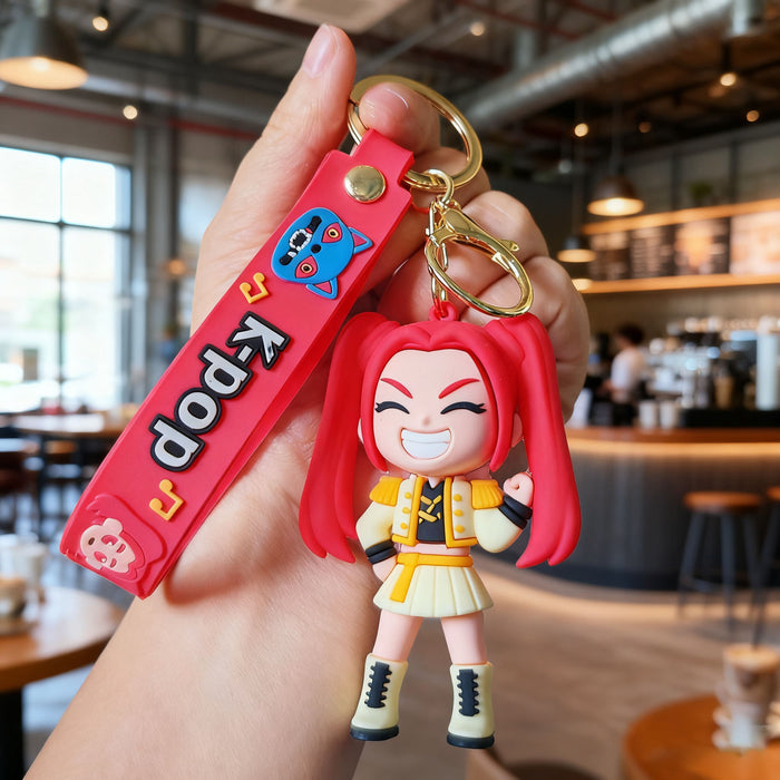 Wholesale K-POP Cute Cartoon Doll Silicone Keychain