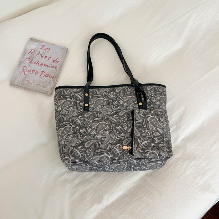 Wholesale Black Cloth Large Capacity Tote Bag Everyday Chic