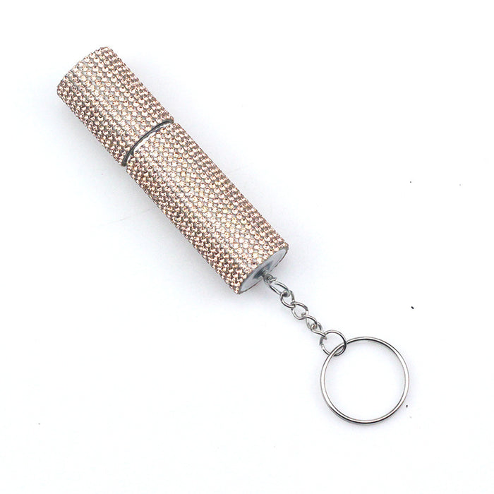 Wholesale 10ml Plastic Diamond-studded Perfume Bottle Keychain JDC-KC-TouMS024