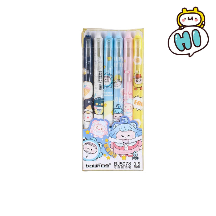 Wholesale Cute cartoon-printed erasable click pens