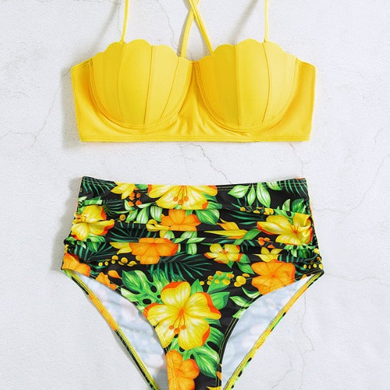 Wholesale 2024 Polyester Printed High Waist Swimwear JDC-SW-Chengm008