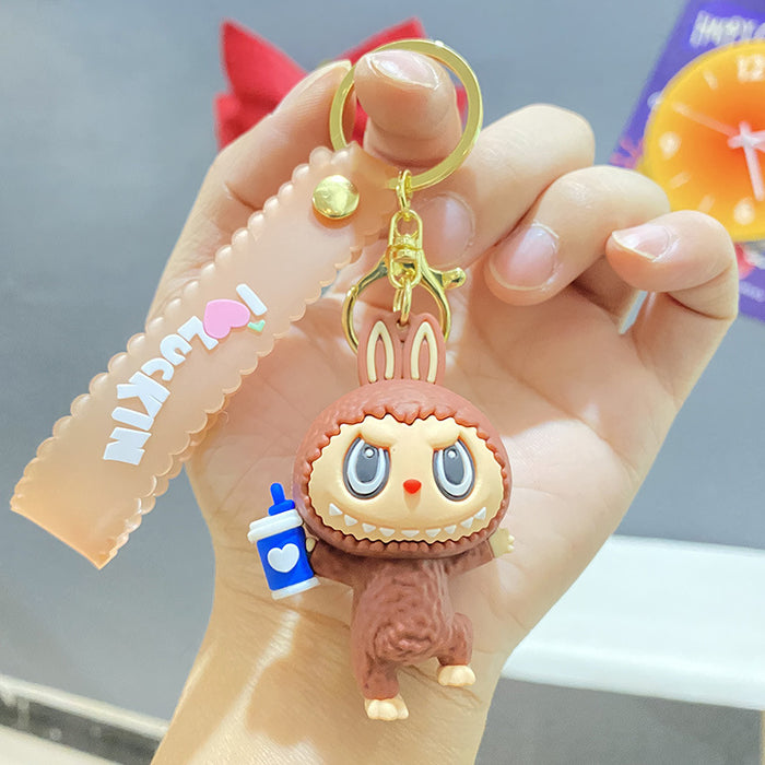 Wholesale Cross-Dressing doll Keychain Bucktoothed Little Sheep Pendant Car Bag Pendant Doll Machine Gift Key Chain