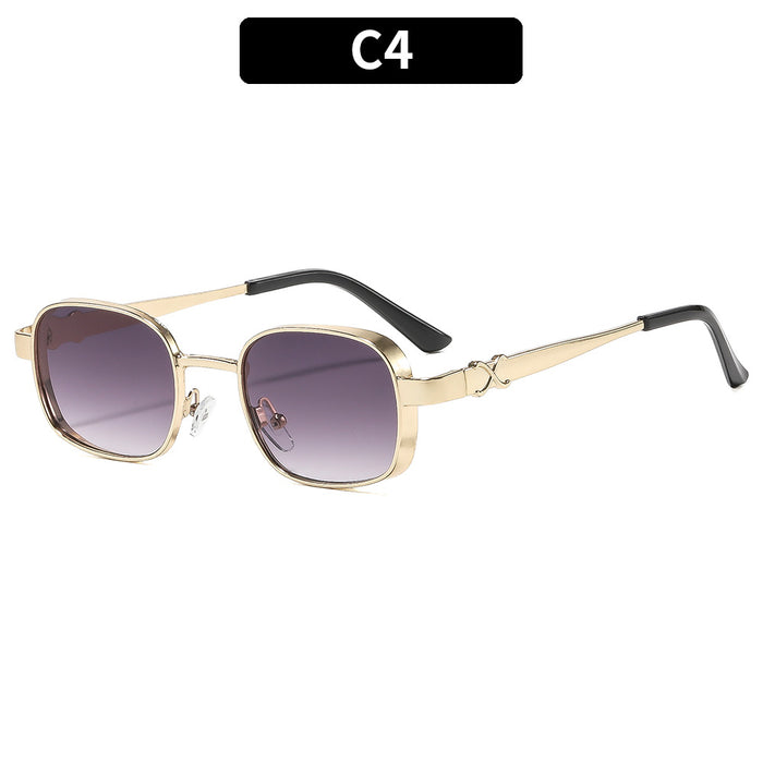 Wholesale Retro Square Sunglasses with UV400 Gold Frame Gray Lens for Driving Sun Protection