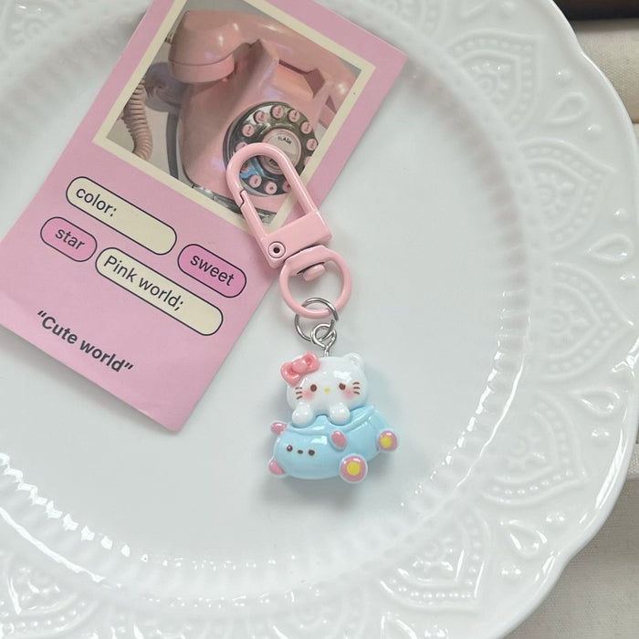 Wholesale Cute Cat Keychain Cartoon Sweet Pendant