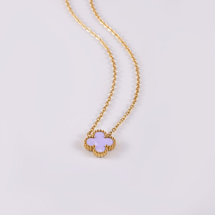 Wholesale Stainless Steel Four-Leaf Clover Collarbone Necklace