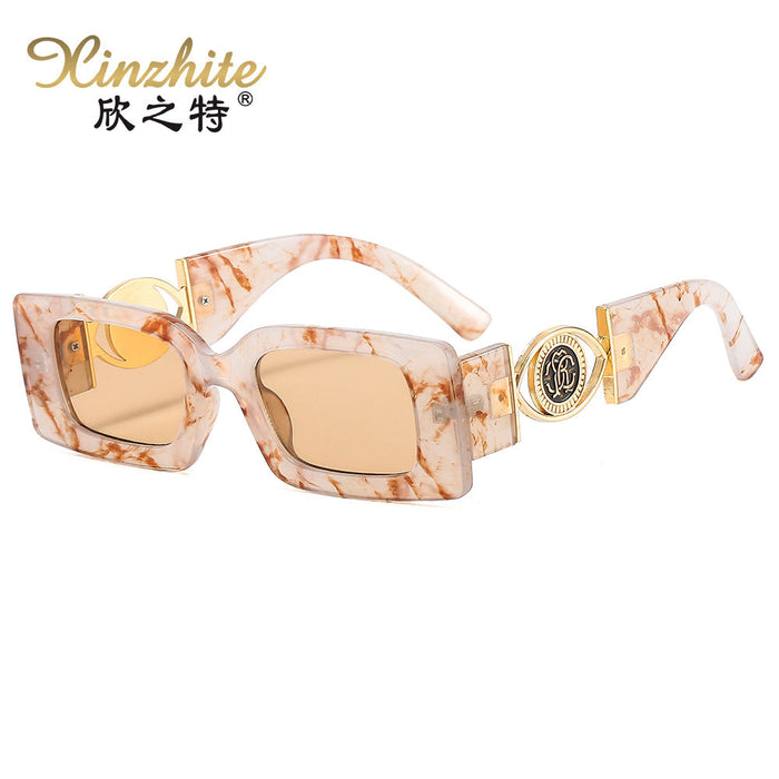 Wholesale Square Small Frame Metal Sunglasses JDC-SG-XZT010