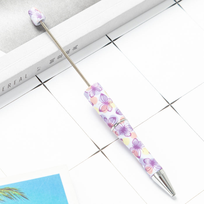 Wholesale DIY Beadable Pens Cow Print Leopard Print Christmas Plastic Pen DIY for Beaded JDC-PN-HuaH006