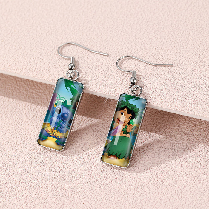 Wholesale Cartoon Square Time Gem Earrings (F) JDC-ES-XiangL062