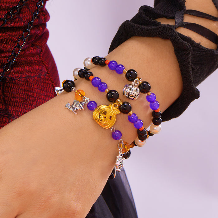 Wholesale  Bracelet  Pumpkin Pendant Beaded Bracelet