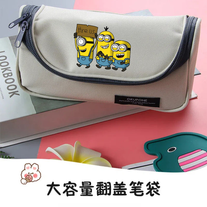 Wholesale Cartoon Print Pencil Case Cute Flip Cover Pencil Case JDC-PB-Qiqiang001