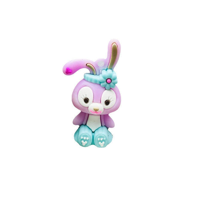 Wholesale Cartoon sitting keychain DIY soft plastic figurine car keychain