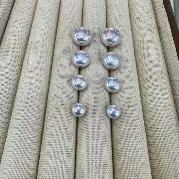 Wholesale Silver Needle Aurora Purple Mantou Pearl Earrings Light Luxury Small Design High grade Earrings Earrings Earrings
