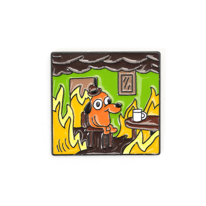 Wholesale Electroplated Metal Cartoon Dog Coffee Brooch This Is Fine Letter Badge For Gift And Fashion Accessory