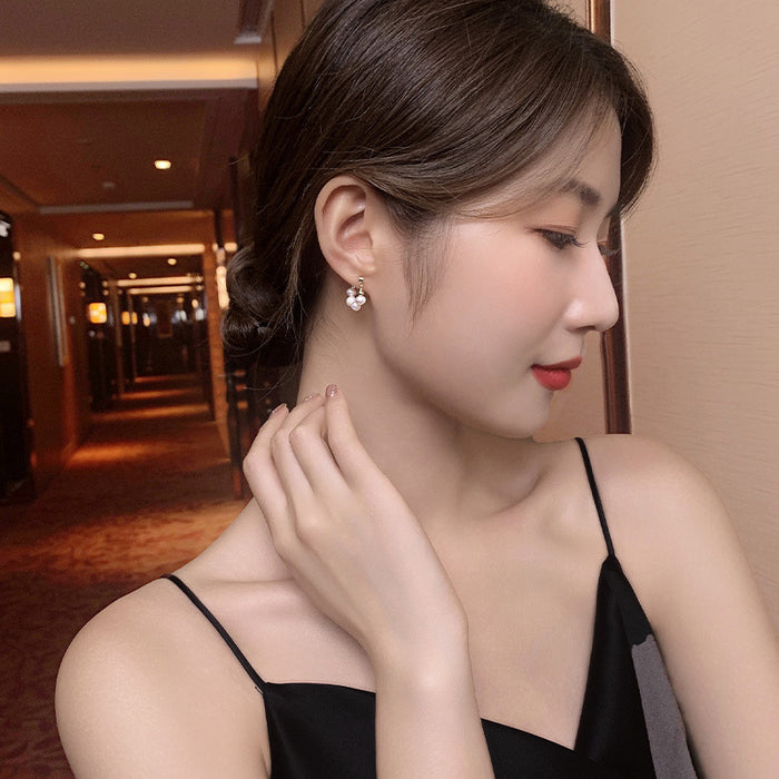 Wholesale Pure silver pearl earrings, niche earrings, light luxury high-end earrings