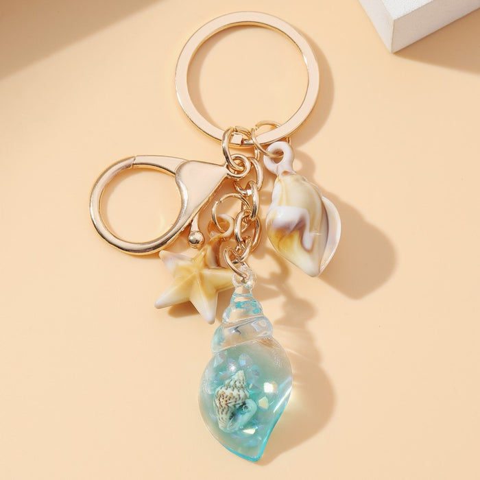 Wholesale Luminous Conch Acrylic Keychain JDC-KC-RongRui054