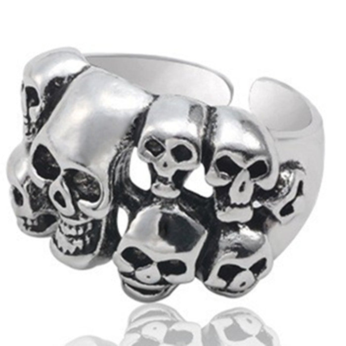 Wholesale Skull and Animal Head Ring Set Alloy Unisex Fashion Accessory Gift