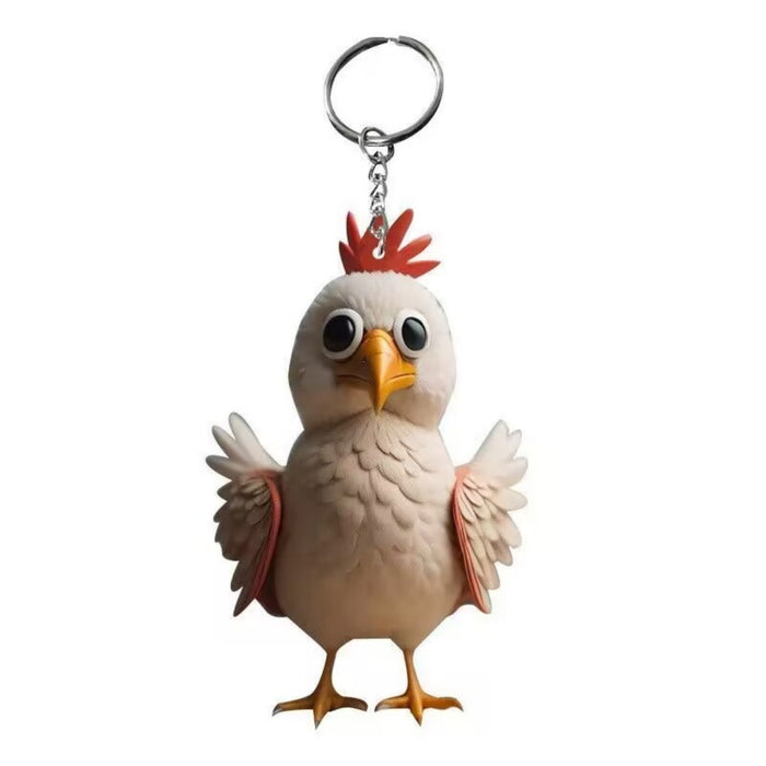 Wholesale Rooster Series Acrylic Keychain JDC-KC-HuiWen009