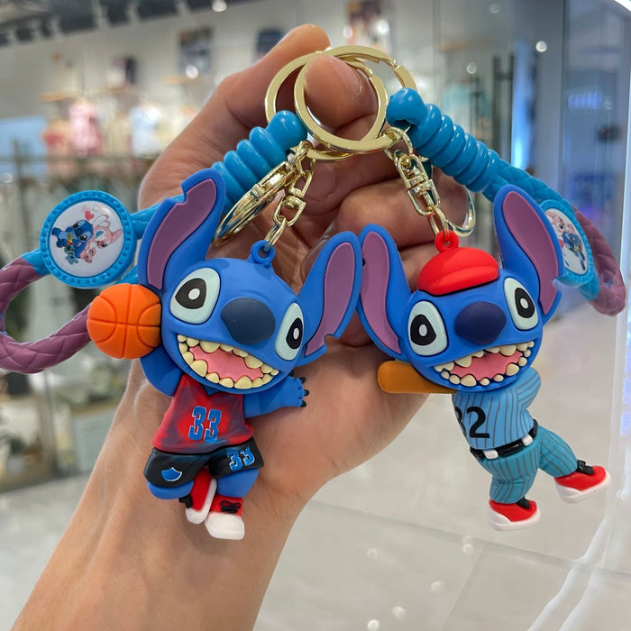 Wholesale Cartoon sports keychain cute doll car bag keychain circle small gift wholesale
